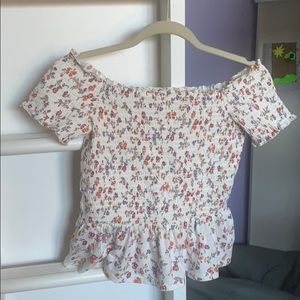 Floral off the shoulder top